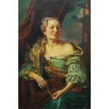 Giorgio Matteo Aicardi, Italian 1891-1984- Painting of the artist's wife in historical costume;