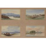 British School, early 20th century- River and estuary landscapes; watercolours, four in shared