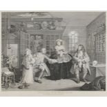 After William Hogarth FRSA, British 1697-1764- Marriage A-La-Mode series, Plates I - VI; copper