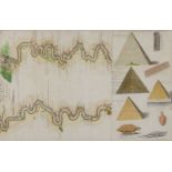 Fielding Lucas, American 1781-1854- An Exact Map of the River Nile done by Mr Lucas; hand-coloured