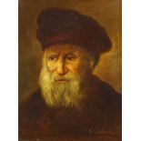 Manner of Rembrandt van Rijn, early-mid 20th century- Portrait of an old man in a cap, & Portrait of
