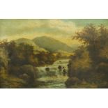 Roberto Angelo Kittermaster Marshall, British 1849-1926- Highland river landscape; oil on canvas,