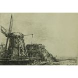 After Rembrandt Harmensz. van Rijn, Dutch 1606-1669- The Windmill; etching, signed and dated 1641,