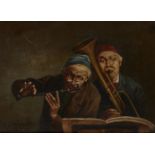 Ettore Ascenzi, Italian, mid-late 19th Century- Older man and young boy smoking a pipe and Two old