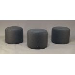 Hem Design Studio, a set of three 'Bon' Poufs, of recent manufacture, each of cylindrical form,