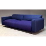 A 'Koti' three seater sofa designed by From Us With Love for Hem, of recent manufacture, with blue