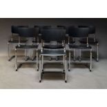 After Mart Stam, a set of eight Model 'S43' cantilever chairs, produced by Thonet, of recent