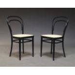 Thonet, a pair of model '214' chairs from the '200 years of Thonet' series, of recent manufacture,