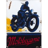 A French 'Motobecane' enamel advertising sign, 35.5cm x 26cmPlease refer to department for condition