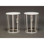 Amandine Chhor & Aissa Logerot, a pair of 'Hollo' side tables for Petite Friture, of recent