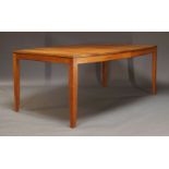 A solid cherry wood Metropolitan collection 'Boat Shaped' Dining table by Stickley, USA, of recent