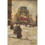 After Loir Luigi, French 1845-1916- Coin de la Place Blanche; oil on canvas, bears signature,