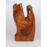 William Baumol, American 1922-2017- Untitled; wooden sculpture, signed and inscribed 'Princeton
