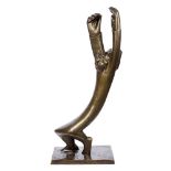 Daniel Kafri, Israeli/ Czech b.1945- Rabbi/Hassidic Dance, 1988; bronze, signed and numbered 12/