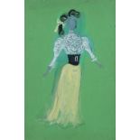 André Levasseur, French 1927-2006- Edwardian costume designs; gouache on paper, seven, variously