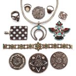 A group of silver and various other jewellery, including: a 19th century Austro Hungarian silver