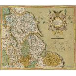 Gerardus Mercator, Dutch 1512-1594- Eboracum Lincolnia, Derbia, Staffordia, Notinghamia,