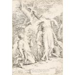 Salvator Rosa, Italian 1615-1673- Ceres and Phytalus; etching with drypoint, 34.7x23.2cm (mounted,