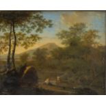 Follower of Jan Frans van Bloemen, called l'Orizzonte, Flemish 1662-1749- Bathers in a wooded