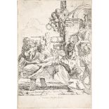 Pietro Testa, Italian 1612-1650- The Martyrdom of Saint Erasmus; etching, bears inscription in