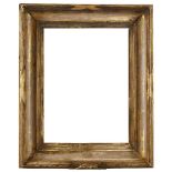 A Gilded Louis XVI Style Frame, late 18th/early 19th century, with plain sight, hollow and top torus