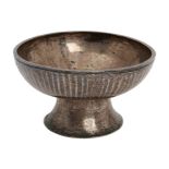 A Sasanian silver footed cup, circa 5th-6th century, on a high spreading foot, the body with a