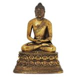 Property of a Gentleman (lots 36-85) A Mongolian gilt-bronze figure of Amitabha Buddha, 18th