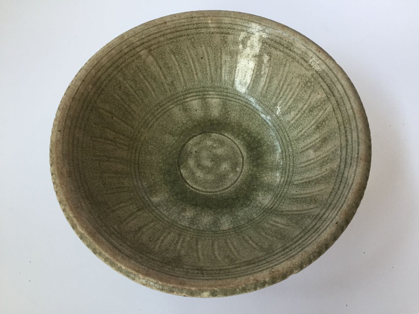 Three Thai Sawankhalok bowls, 15th-16th century, each covered in a celadon glaze, two with fluted - Image 27 of 27