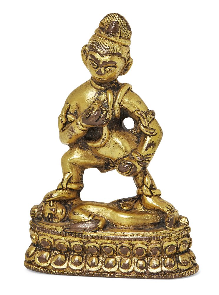 Property of a Gentleman (lots 36-85) A Tibetan gilt bronze figure of Kalajambhala, 16th century,