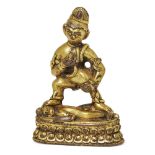 Property of a Gentleman (lots 36-85) A Tibetan gilt bronze figure of Kalajambhala, 16th century,