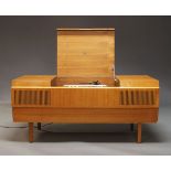 His Masters Voice, a teak cased 'Model 2337' record player, c.1970, with internal speakers, on