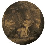 British School, mid-late 18th century- A young couple in a pastoral setting and a couple within an