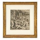 Jan Glauber, Dutch 1646-c.1726- Mythological scene, after Gerard de Lairesse; etching, 41x51.5cm: