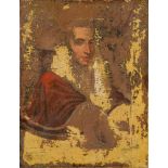 Italian School, 18th century- Portrait of a Cardinal, half-length turned to the right in