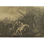 After William Hogarth FRSA, British 1697-1764- The Good Samaritan; engraving, published from the