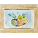 Modern British School, mid-late 20th century- Fruit Basket; watercolour and black felt tip pen,