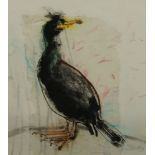 Julie Whatley, British, mid-late 20th century- Anxious Shag; mixed media, signed, bears label to the