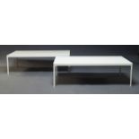 Jasper Morrison (British B.1959) a pair of 'Plate' tables for Vitra, c.2000, in white powder