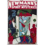 An enamel advertising sign for American hypnotist C. A. Newmann, early 20th Century, titled '