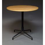 M.A.D Furniture Design, a 'Transit' cafe table, of recent manufacture, the veneered plywood top on