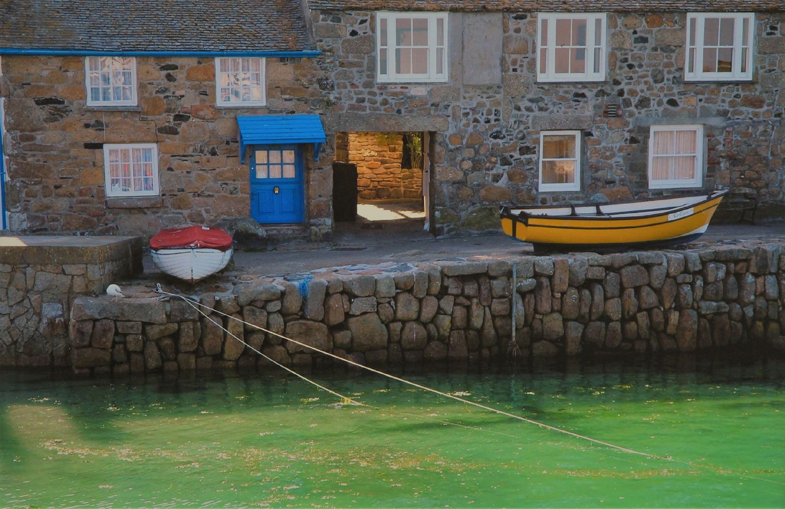 British School, 21st Century- Mousehole waterfront; c-print, 18.5x28cm: together with three other