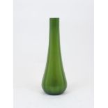 A green glass vase, second half 20th century, of tapering form, 41cm highPlease refer to