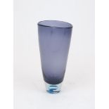 A Murano Sommerso violet and blue glass vase, attributed to Formia Onesto, c.1970, of tapering form,