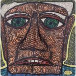 Ted Gordon, American b.1924- A Face, 2003; pen, ink and watercolour, signed and dated 9-28-03