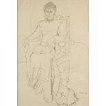 Yannis Tsarouchis, Greek 1910-1989- Portrait of a woman; pencil, signed lower right, 22.5x15.5cm (