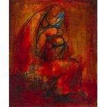 Géza Szóbel, Czech 1905-1963- La Femme, 1943; oil on board, signed upper right, 73x60.5cm (ARR)