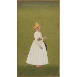 A portrait of a courtier, Bikaner school, India, circa 1800, opaque pigments on paper, shown