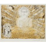Laxman Pai (b. 1926), Untitled, Buddha, 1959, etching and watercolour, 8/50, signed, dated and