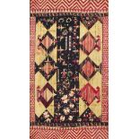 A Phulkari wedding shawl, Punjab, India, circa 1900, cotton and floss silk, either end with a