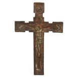 A Crucifix in the manner of the fifteenth century Southern Italian School, 19th Century and later,